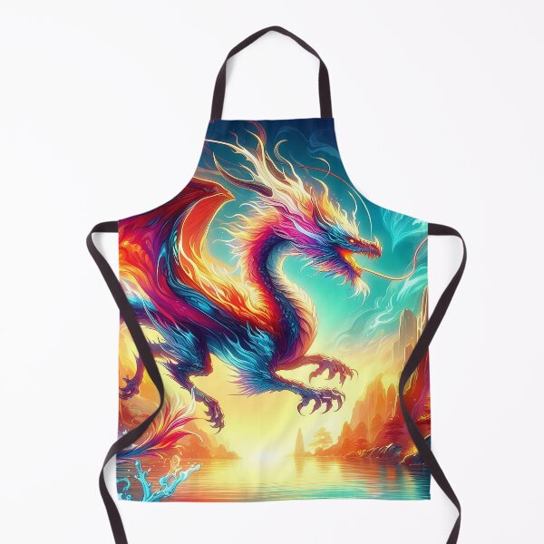 Artikelvorschau, Leuchtender Flammen-Drache – Flammenmeer entworfen und verkauft von AlyssMirinArt-.