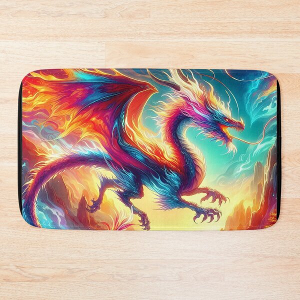 Artikelvorschau, Leuchtender Flammen-Drache – Flammenmeer entworfen und verkauft von AlyssMirinArt-.