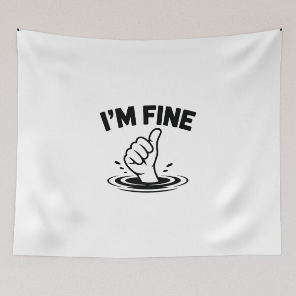 Item preview, I’m Fine – Sinking Hand Thumbs-Up Design designed and sold by Celebrate & Sparkle.