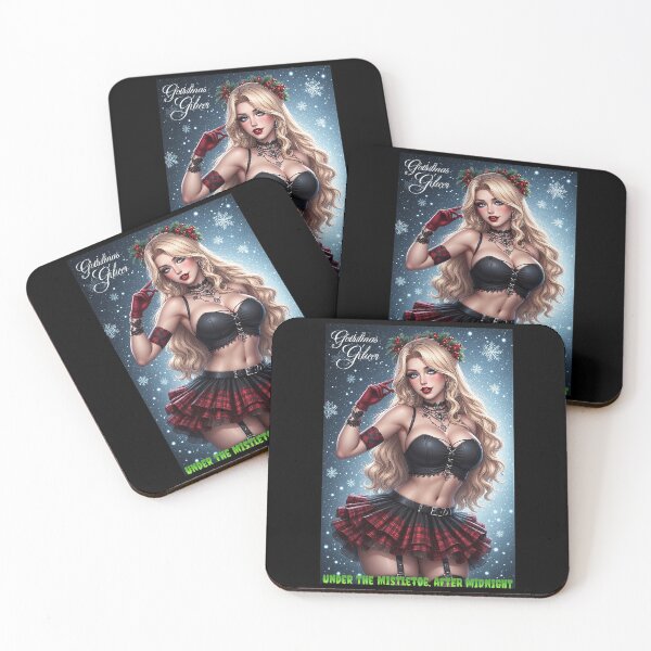 Item preview, Gothmas Glam — Under the Mistletoe, After Midnight (Dark Holiday Pin-Up) designed and sold by Mark Mentzer.