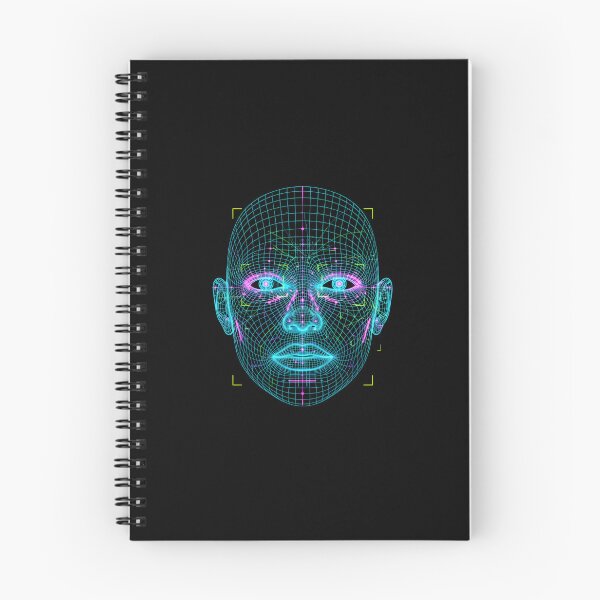 Item preview, Neon Cyberpunk AI Face - Futuristic Wireframe Glitch Scan designed and sold by Dakson Design - Fantasy Art.
