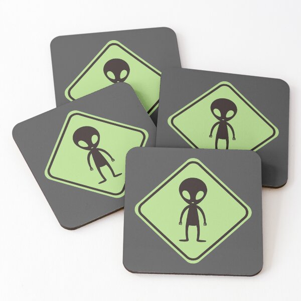 Item preview, Alien Crossing Sign Funny Extraterrestrial designed and sold by lea-lani.