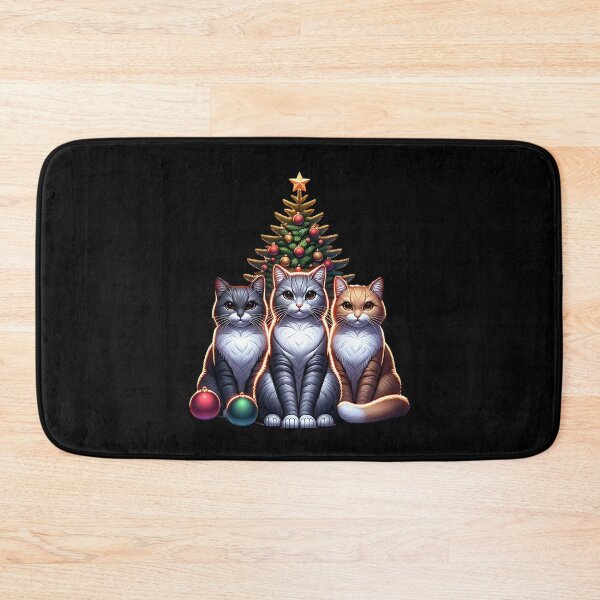 Artikelvorschau, Süße Katzen sitzen vor einem Christbaum entworfen und verkauft von ReneMM.
