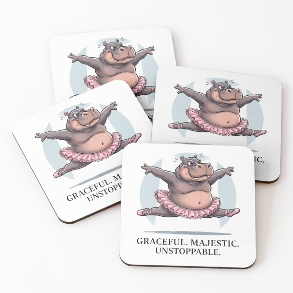 Item preview, Majestic Hippo Ballerina – Funny Pink Tutu Dance Meme designed and sold by Whisky1111.