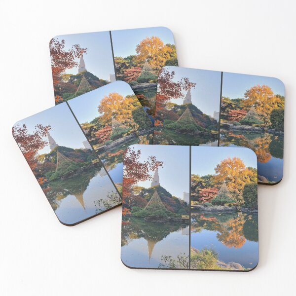 Item preview, Japanese Garden collage - red autumn leaves -  fall foliage  designed and sold by TalBright.