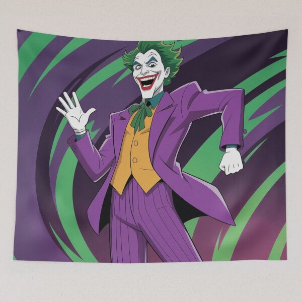 Item preview, Joker's Manic Wave: Gotham's Grinning Chaos in Purple Swirl - DC Comics Fan Art designed and sold by Midnight Veil Designs.