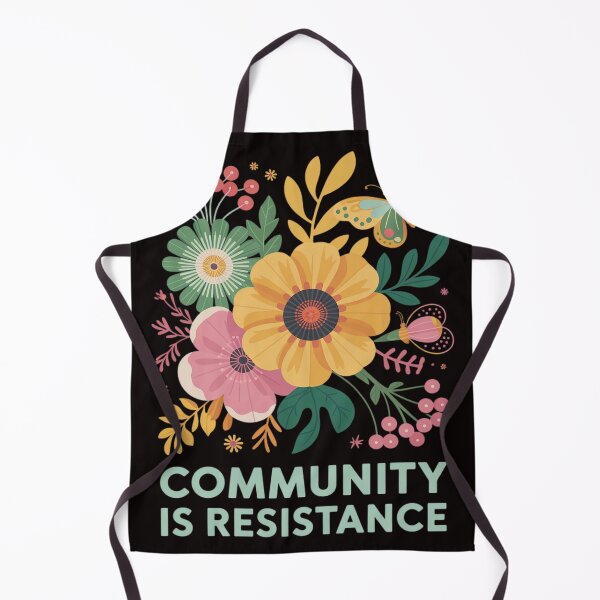 Item preview, Community is Resistance Progressive Anti Fascism Wildflower designed and sold by MelSurf.