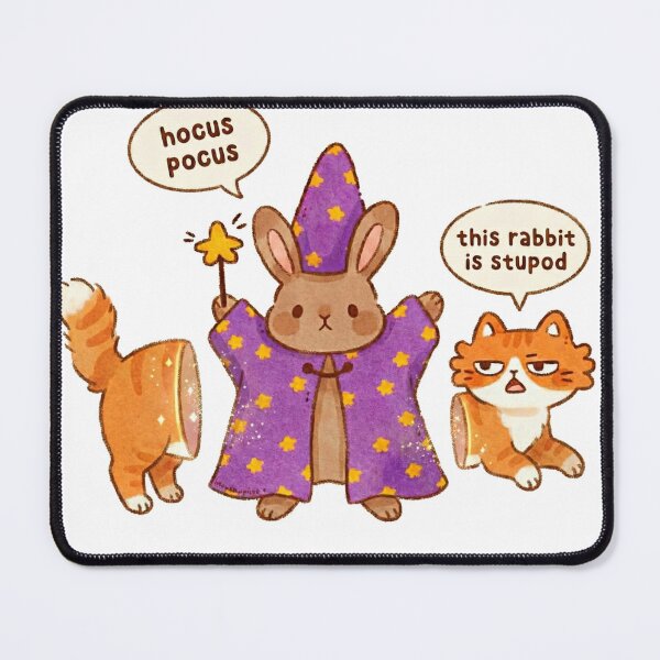 Item preview, Hocus Pocus - Funny Magician Rabbit Sawing Cat in Half designed and sold by DEVINE-PIXELZ.