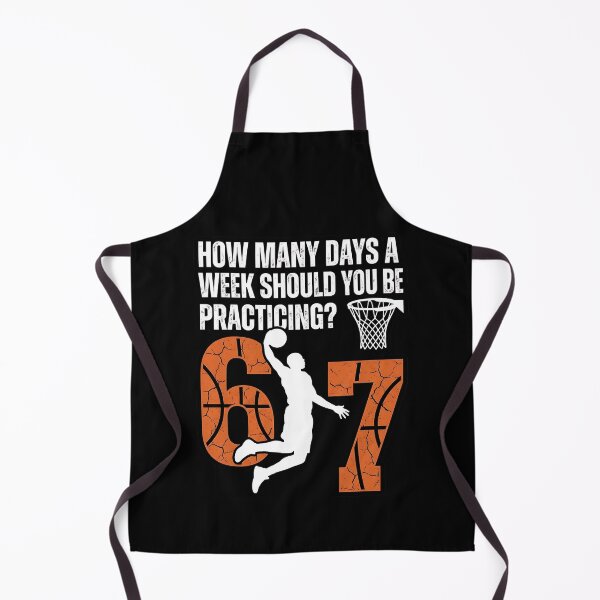 Item preview, How Many Days A Week Should You Be Practicing? 67 Meme, funny basketball player gift, sports training humor graphic tee designed and sold by saloui.