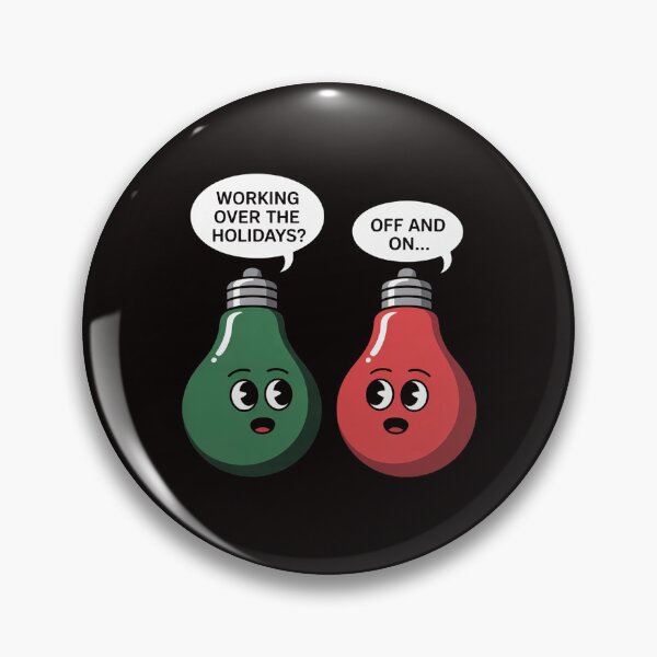 Item preview, Christmas Lights Joke Light Bulb Working Off On Pun designed and sold by ControlCenter.