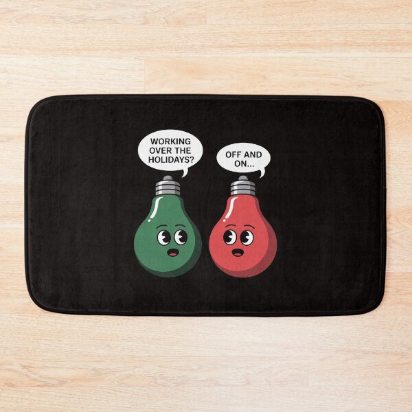 Item preview, Christmas Lights Joke Light Bulb Working Off On Pun designed and sold by ControlCenter.