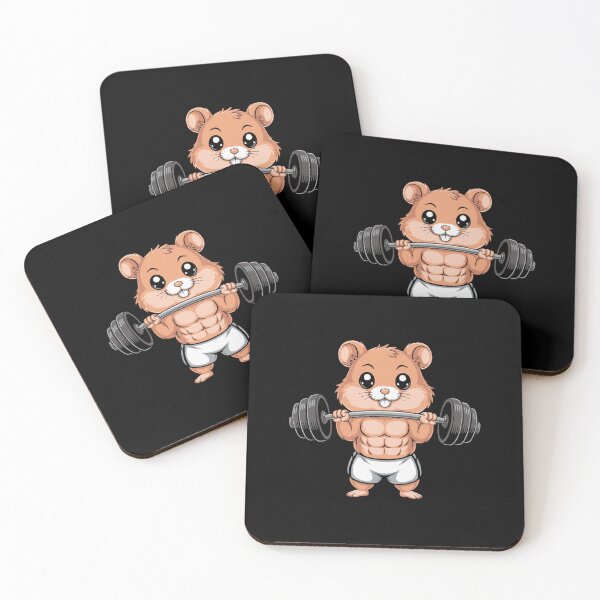 Item preview, Muscular Hamster Lifting Weights designed and sold by jkrphoto.