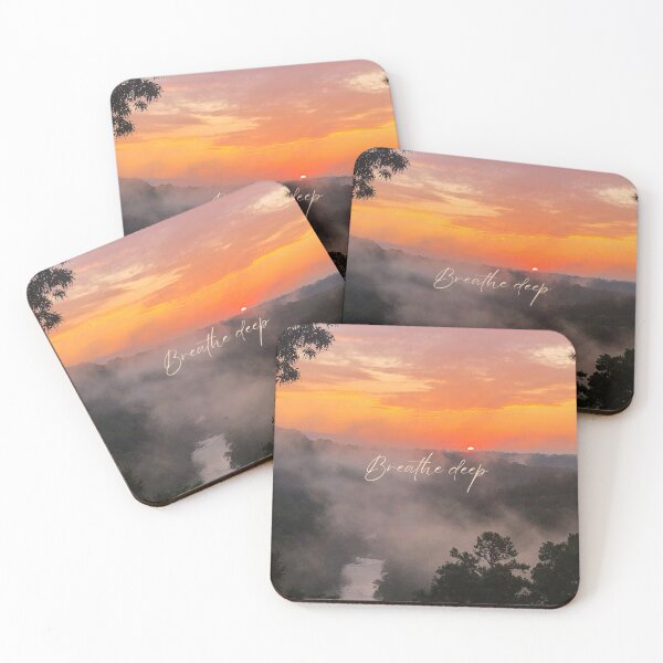 Item preview, Breathe Deep- Misty River Sunrise designed and sold by Salty Colors Studio.