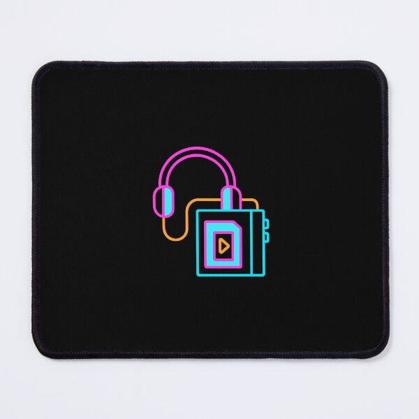Item preview, Retro Walkman Outline Neon Vector designed and sold by Le Grand Requin.