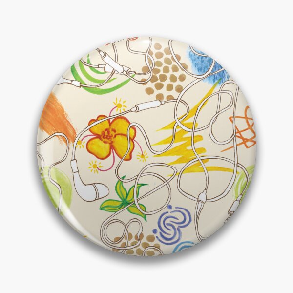 Item preview, Retro floral pattern with headphones designed and sold by Beltrida.