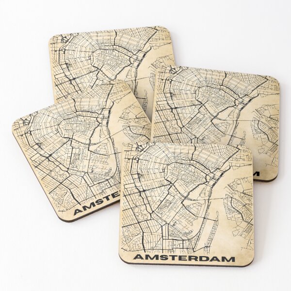Item preview, Vintage Amsterdam Map Design designed and sold by WanderingLife.