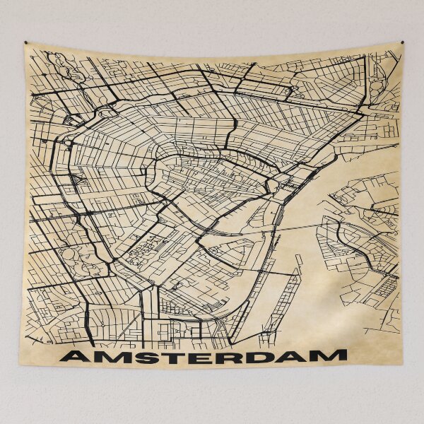 Item preview, Vintage Amsterdam Map Design designed and sold by WanderingLife.
