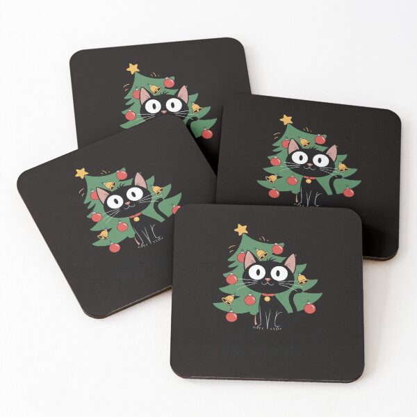 Item preview, Black Cat Christmas Tree Merry Xmas Humor Cat What Men Women Kids designed and sold by RatCurry.