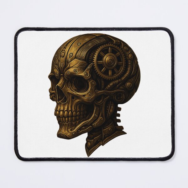 Item preview, Steampunk Mechanical Skull – Brass Cyber Anatomical Design designed and sold by Papier Atelier Art.