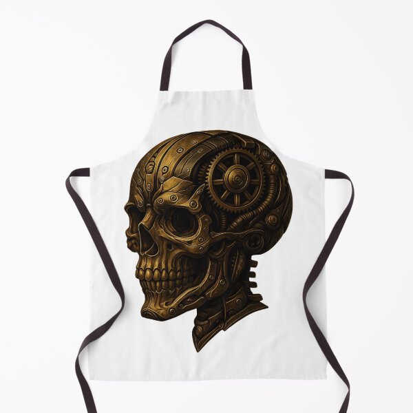 Item preview, Steampunk Mechanical Skull – Brass Cyber Anatomical Design designed and sold by Papier Atelier Art.