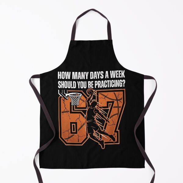 Item preview, Funny Basketball Training Shirt How Many Days A Week Should You Be Practicing? 67 Meme, athlete humor gift, sports graphic tee designed and sold by saloui.