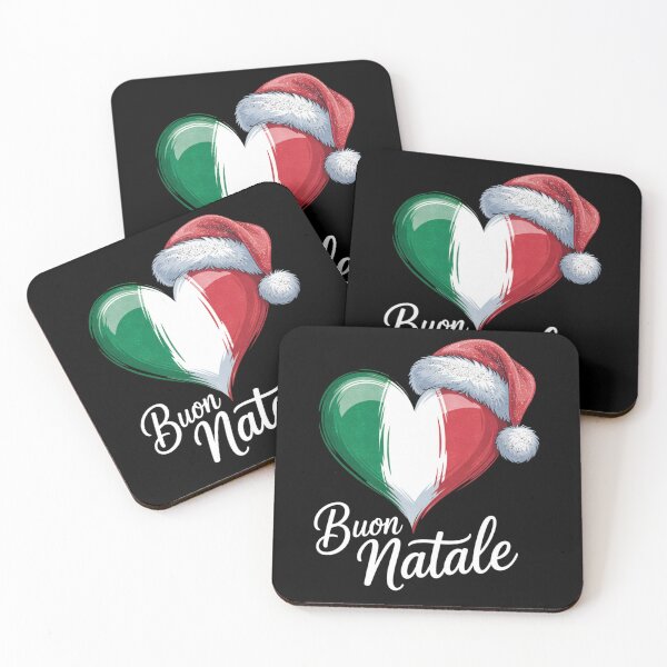 Item preview, Buon Natale Italian Heart Santa Hat Christmas Design designed and sold by FreshVibe Prints.