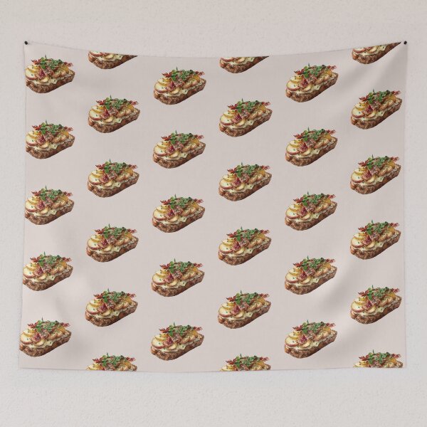 Item preview, Potato and Bacon Smørrebrød designed and sold by Violet Peonies.