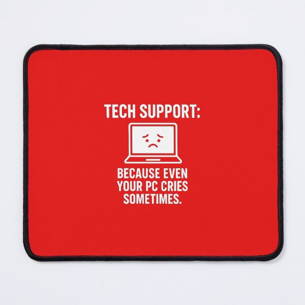 Item preview, Funny Tech Support Sticker – Sad Computer Meme for IT Workers designed and sold by BLOODMAN.