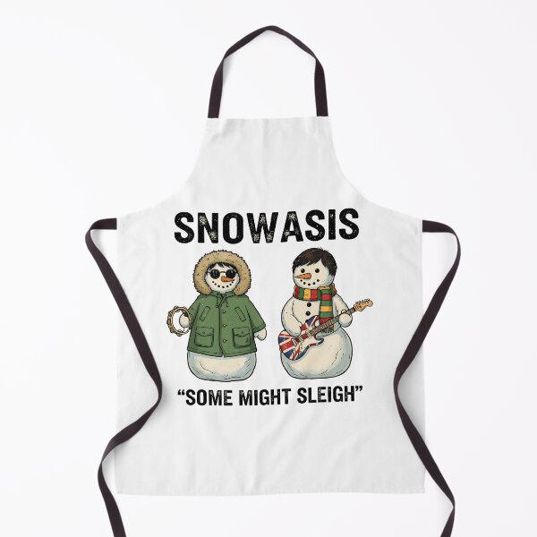 Item preview, Snowasis Britpop Snowmen Band Parody classic t-shirt,,Some Might Sleigh Funny Rock Snowman Art shirt designed and sold by PrintMod.