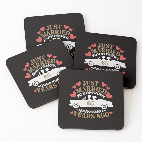 Item preview, 65th Wedding Anniversary Couples Just Married 65 Years designed and sold by RatCurry.
