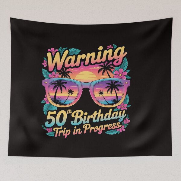 Item preview, 50 Years Old Warning 50th Birthday Trip In Progress designed and sold by RatCurry.