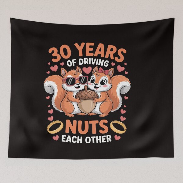 Item preview, 30th Wedding Anniversary 30 Years Of Driving Each Other Nuts designed and sold by RatCurry.