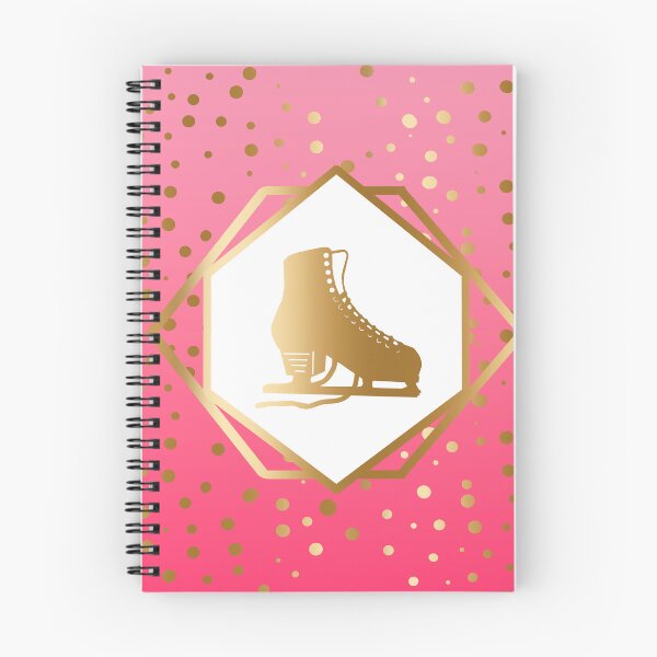 Item preview, Gold Figure Skate with Gold Dots on Pink Gradient designed and sold by Purposely Designed.