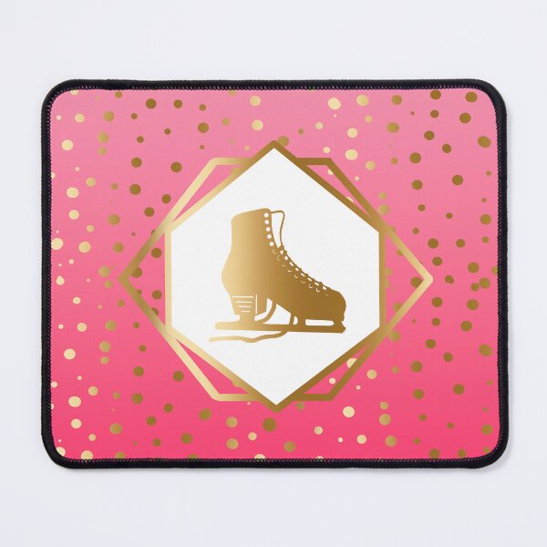 Item preview, Gold Figure Skate with Gold Dots on Pink Gradient designed and sold by Purposely Designed.