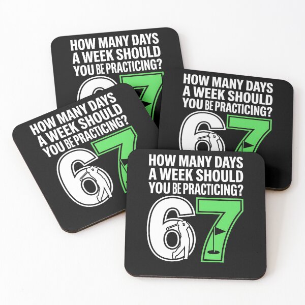 Item preview, Funny Golf Practice Shirt How Many Days A Week Should You Be Practicing? 67 Meme, golfer humor gift, training graphic tee designed and sold by saloui.
