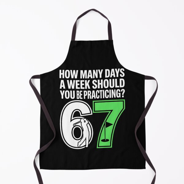 Item preview, Funny Golf Practice Shirt How Many Days A Week Should You Be Practicing? 67 Meme, golfer humor gift, training graphic tee designed and sold by saloui.