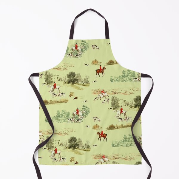 Item preview, Vintage English Country Hunting Horse Riders Hounds Green designed and sold by tanjica.