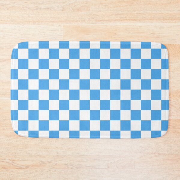 Item preview, Checkered Checked Check Pattern Retro Contemporary Blue and White designed and sold by kierkegaard.