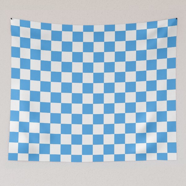 Item preview, Checkered Checked Check Pattern Retro Contemporary Blue and White designed and sold by kierkegaard.