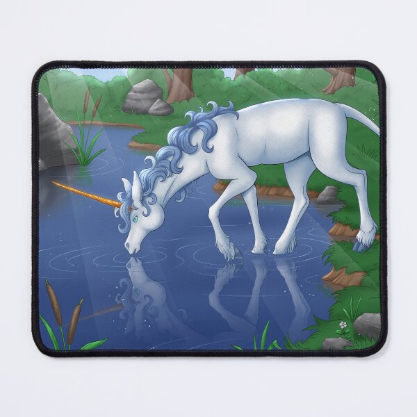 Item preview, Reflections of Peace - Unicorn Illustration designed and sold by Red Nebula Studios.