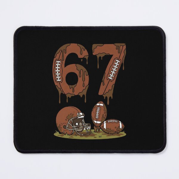 Item preview, 67 Meme Football, funny muddy football practice gift, sports training humor for players graphic tee designed and sold by saloui.