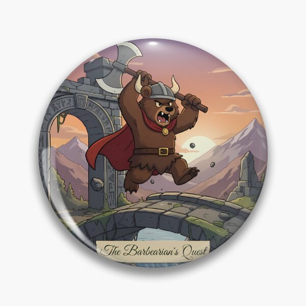 Item preview, The Barbearian's Quest | Fierce Adventure Illustration  designed and sold by Pets & Memes & Stuff.