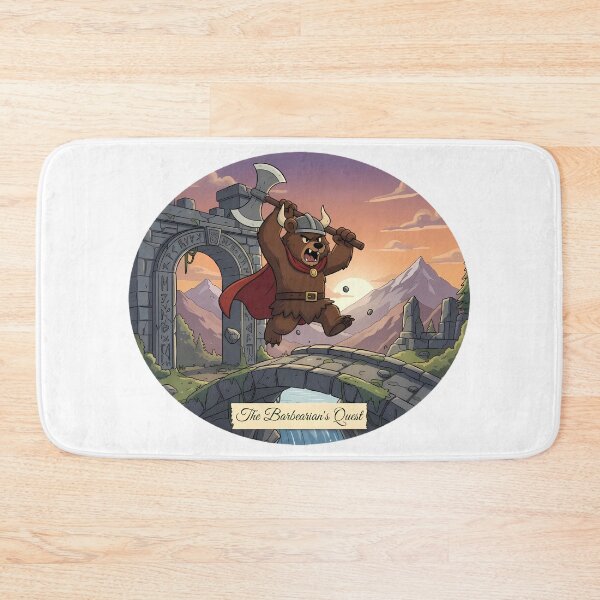 Item preview, The Barbearian's Quest | Fierce Adventure Illustration  designed and sold by Pets & Memes & Stuff.