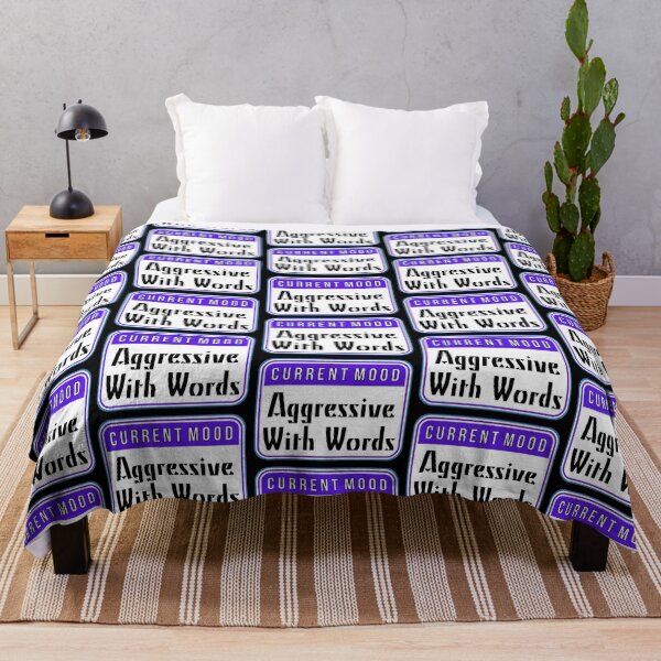 Item preview, CURRENT MOOD: Aggressive With Words - funny warning signs designed and sold by DesignsFromTW-S.