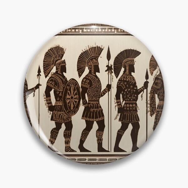 Item preview, Brown and Beige Greek Silhouettes – Warriors and Gods Pattern designed and sold by daila70.