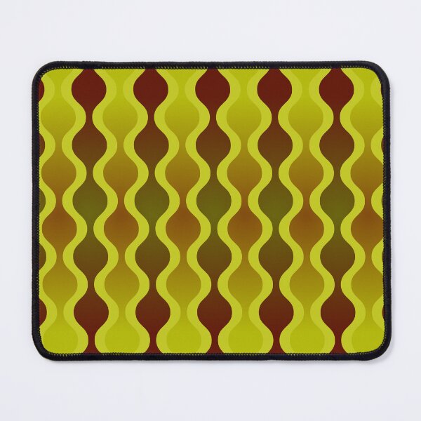 Item preview, Groovy 70s Retro Pattern: Mid-Century Modern Wavy Stripes in Mustard Yellow and Brown designed and sold by DeeLulu.