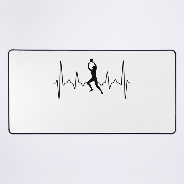 Item preview, Volleyball Heartbeat Setter – Minimalist Black & White Volleyball Silhouette designed and sold by Corvotypus.