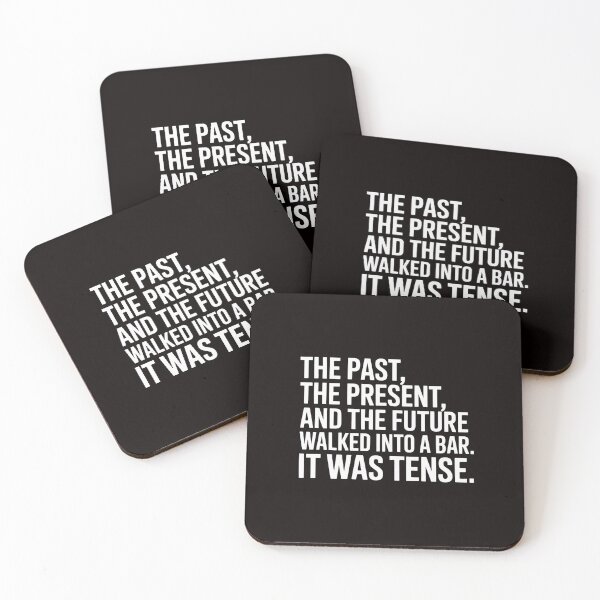 Item preview, The Past Present Future Walked Into A Bar Grammar Gag designed and sold by LapFemile.