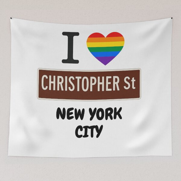 Item preview, Christopher Street New York Rainbow Pride Flag designed and sold by JETSETPRIDE.