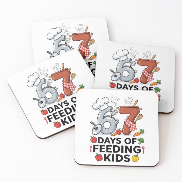 Item preview, 67 Meme Days of Feeding Kids T-Shirt, funny mom life cooking gift, parent kitchen humor graphic tee designed and sold by saloui.